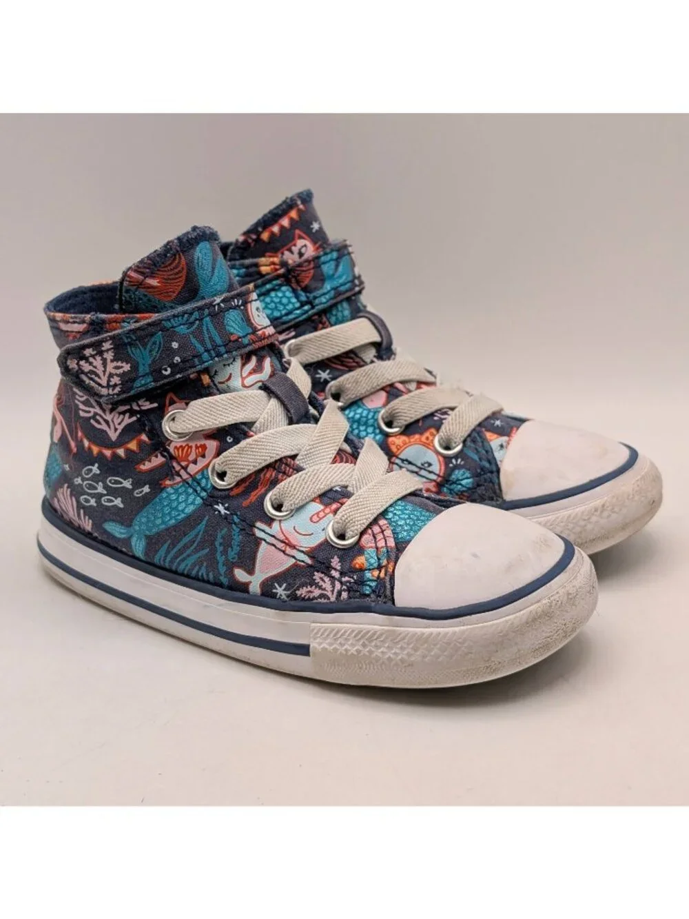 Converse All Star Mermaid Sea Creature High Tops Infant Toddler Size 8 Shoes